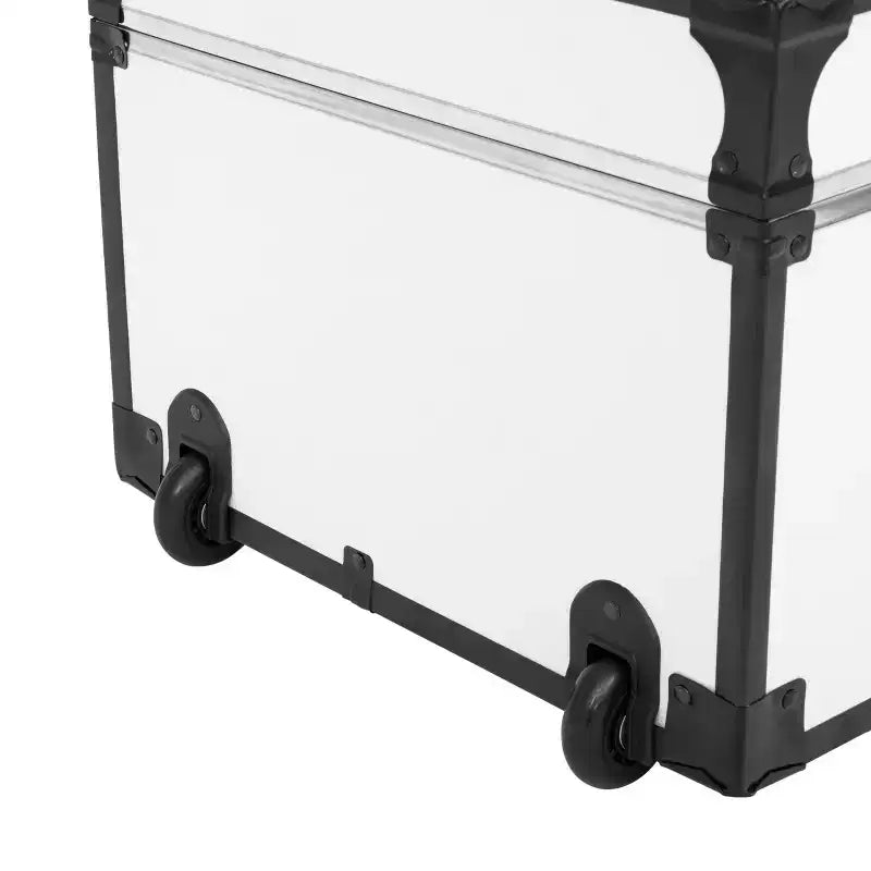 Seward Trunk 30" Paper Line Roues Noir et Blanc : Malle de Rangement Utilitaire avec Roues, Capacité de 90 kg