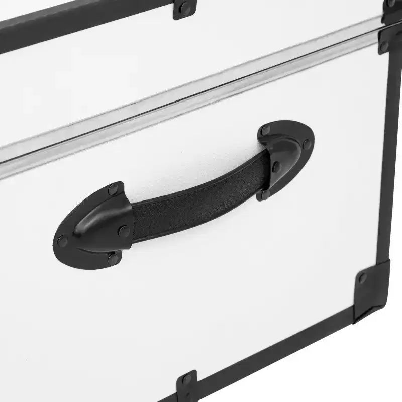 Seward Trunk 30" Paper Line Roues Noir et Blanc : Malle de Rangement Utilitaire avec Roues, Capacité de 90 kg