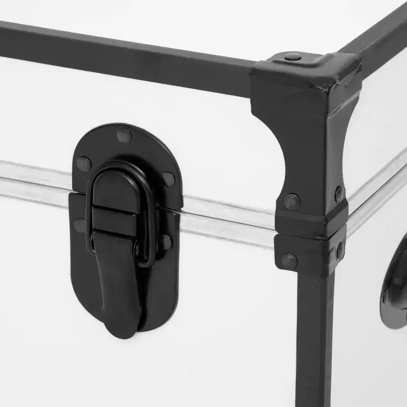 Seward Trunk 30" Paper Line Roues Noir et Blanc : Malle de Rangement Utilitaire avec Roues, Capacité de 90 kg