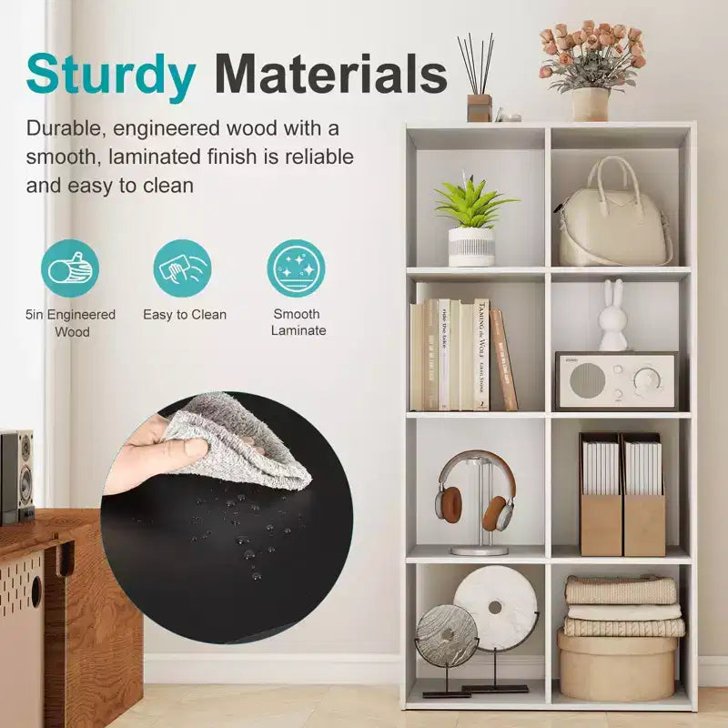 Étagère de rangement cubique MAYEERTY avec panneaux arrière amovibles