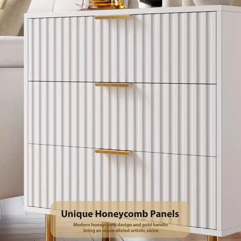 Commode à 5 tiroirs cannelés pour chambre à coucher, commode moderne de 122 cm de haut, organiseur de commode en bois pour salon, couloir, chambre d'enfant