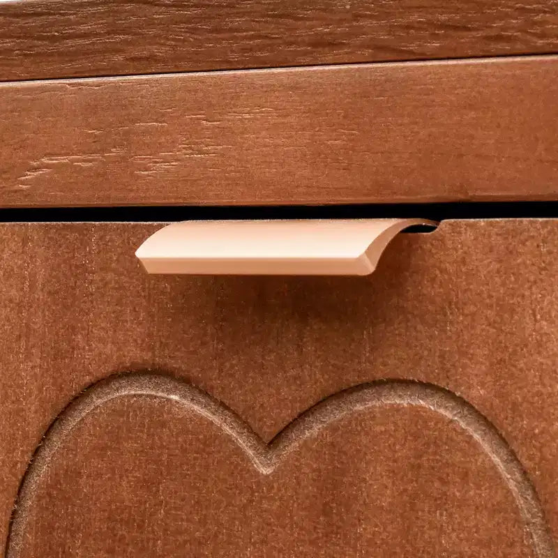 eHemco Kawaii Sweetheart End Table, 16,5 x 14 x 31 pouces, table d'appoint de salon d'intérieur, noyer antique