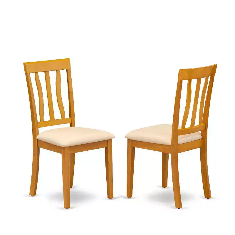 Ensemble de salle à manger 3 pièces HomeStock avec plateau en bois massif fini chêne brun naturel et table à rabats