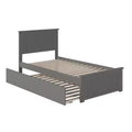 HomeStock 41.34 in.H Gray Twin Size Freestanding Headboards with Mattress Platform