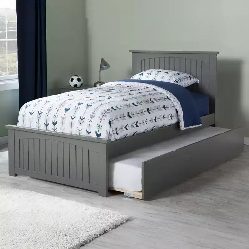 HomeStock 41,34 po H Têtes de lit autoportantes grises format jumeau avec plateforme de matelas