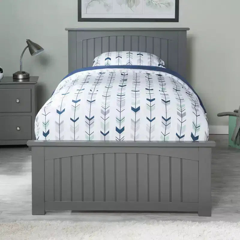 HomeStock 41,34 po H Têtes de lit autoportantes grises format jumeau avec plateforme de matelas