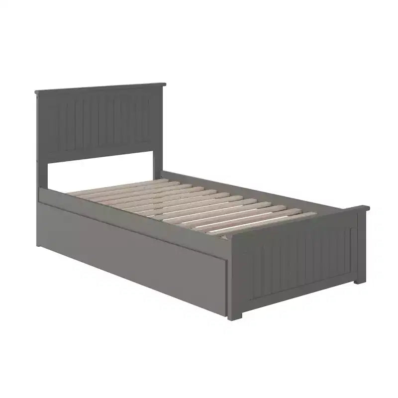 HomeStock 41,34 po H Têtes de lit autoportantes grises format jumeau avec plateforme de matelas