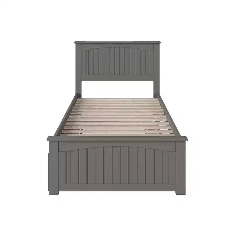 HomeStock 41,34 po H Têtes de lit autoportantes grises format jumeau avec plateforme de matelas