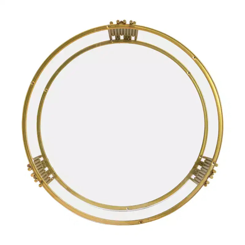 Table basse en verre avec étagère inférieure, table basse ronde moderne en verre avec cadre en métal pour le salon