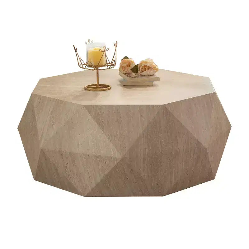 Table basse octogonale moderne, table de salon en bois de sapin pour appartement ou bureau, table d'appoint géométrique de style ferme - Panipeachy