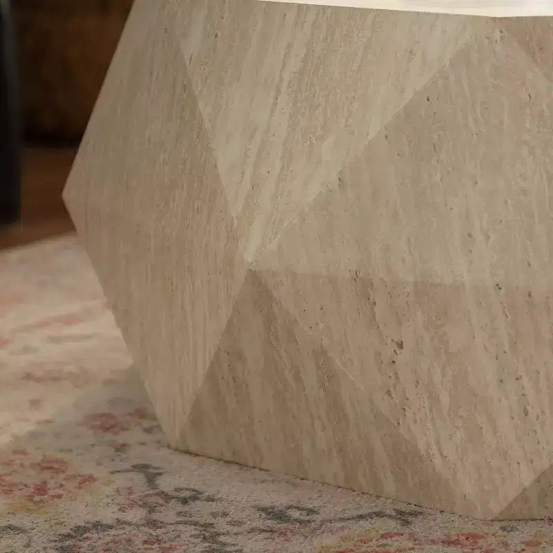 Table basse octogonale moderne, table de salon en bois de sapin pour appartement ou bureau, table d'appoint géométrique de style ferme - Panipeachy