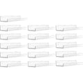 upsimples 16 Pack Clear Acrylic Shelves for Wall Storage, 15 Floating Bookshelves for Kids, Display Shelf for Bedroom, Living Room, Kitchen