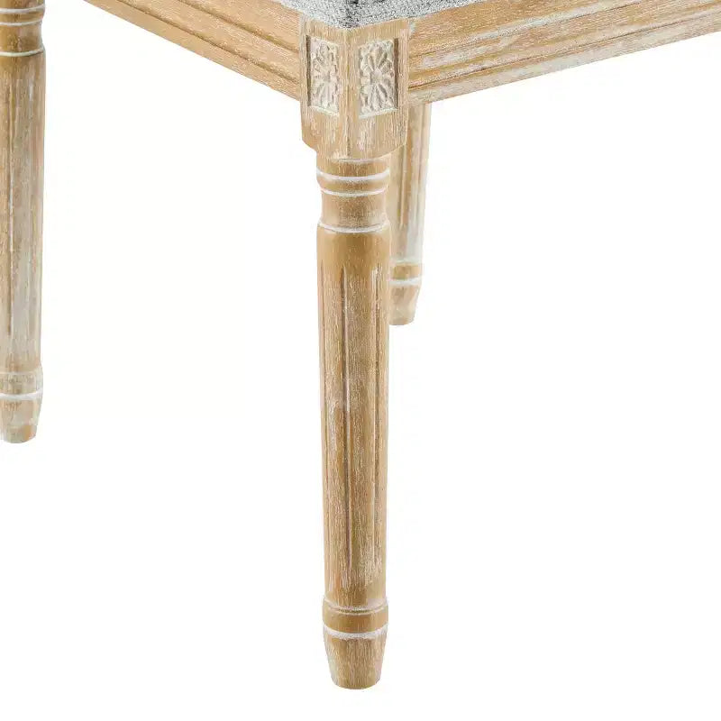 Lot de 2 chaises de salle à manger style campagne française avec dossier en rotin et assise rembourrée, chaises sans accoudoir en bois massif pour salle à manger ou cuisine-Panipeachy