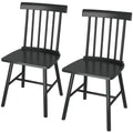 Dining Chairs Set of 2/4, Farmhouse Wood Kitchen Chairs with Rubber Wood Frame, Spindle Back for Dining Room