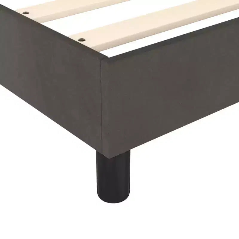 Cadre de lit Velours gris foncé, contreplaqué, bois manufacturé Grand (Queen) Moderne