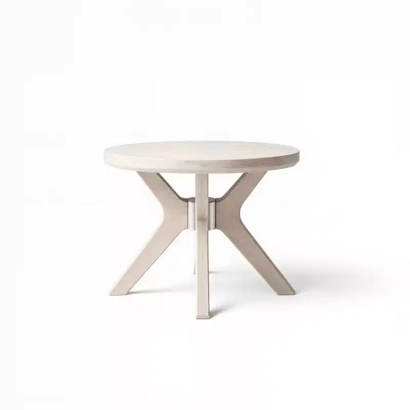 Table d'appoint ronde avec pieds croisés (24 po x 24 po / 610 mm x 610 mm)