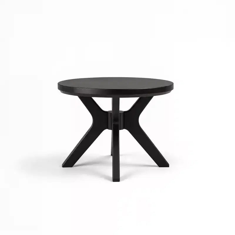 Table d'appoint ronde avec pieds croisés (24 po x 24 po / 610 mm x 610 mm)