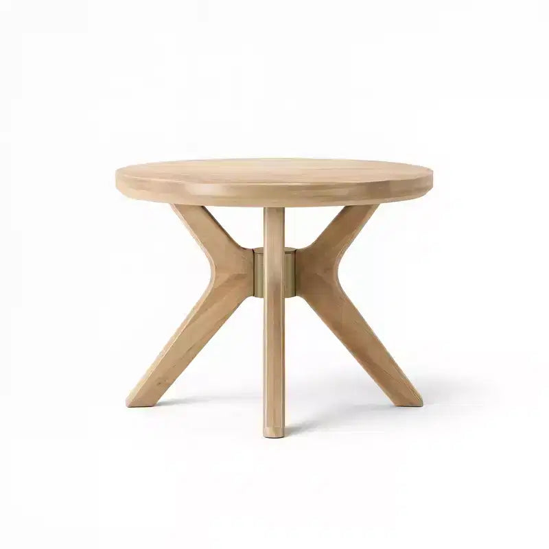 Table d'appoint ronde avec pieds croisés (24 po x 24 po / 610 mm x 610 mm)