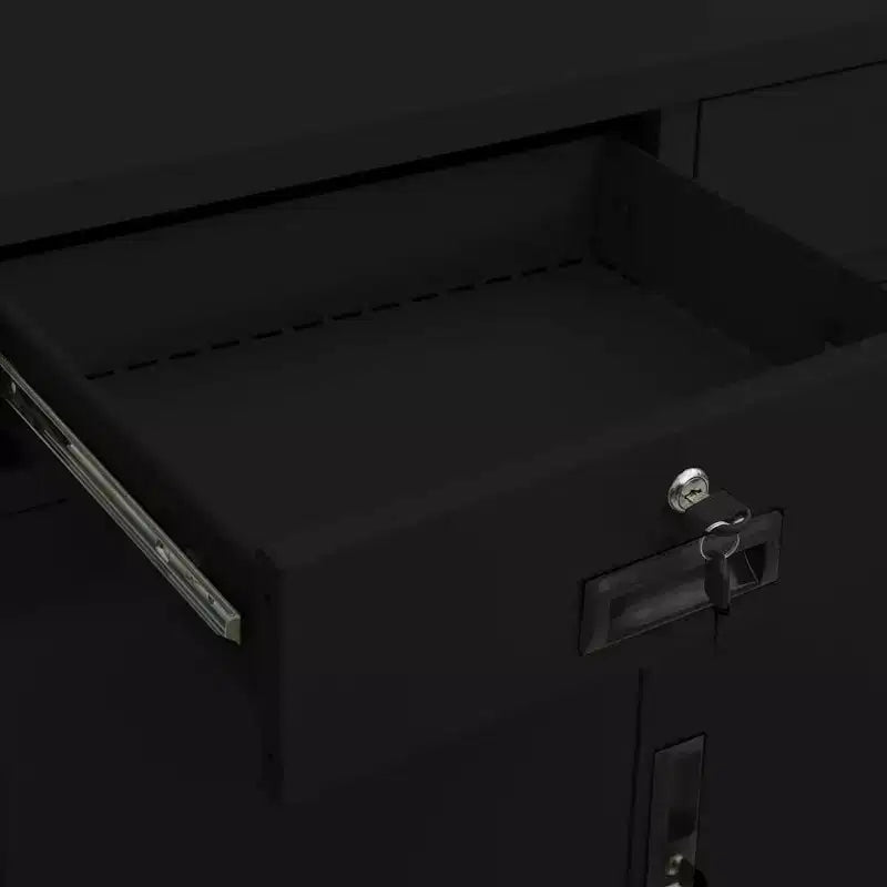 vidaXL Classeur Armoire de rangement en métal avec étagères pour la maison et le bureau Acier - Blanc sans jardinière