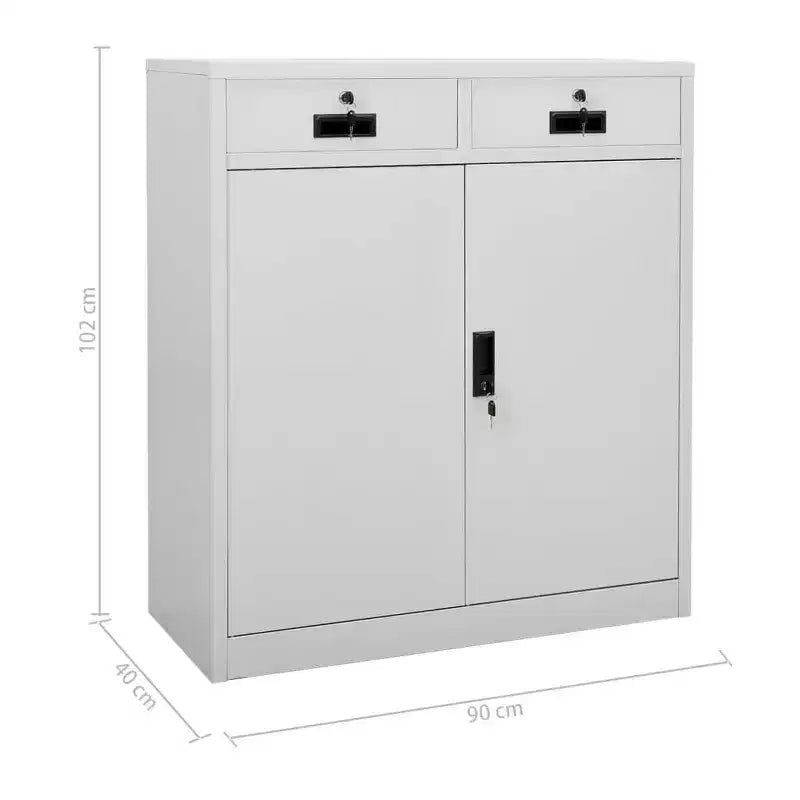 vidaXL Classeur Armoire de rangement en métal avec étagères pour la maison et le bureau Acier - Blanc sans jardinière
