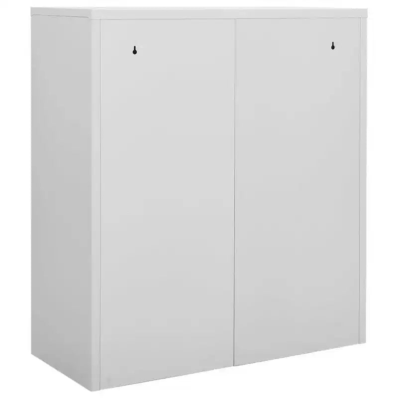 vidaXL Classeur Armoire de rangement en métal avec étagères pour la maison et le bureau Acier - Blanc sans jardinière