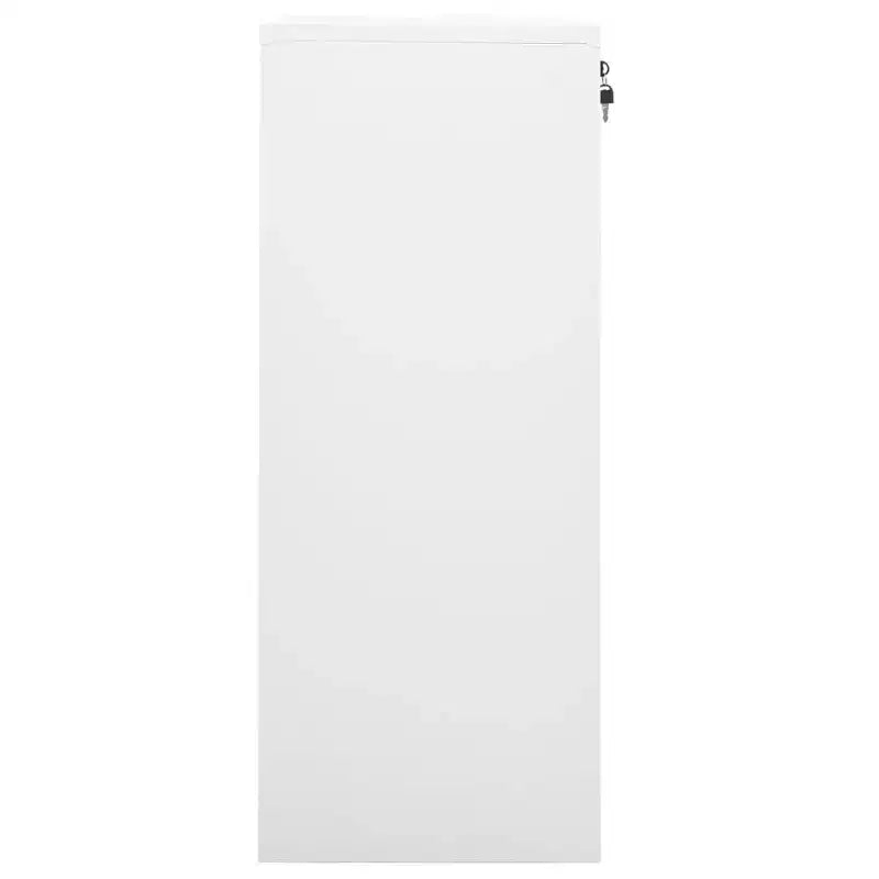 vidaXL Classeur Armoire de rangement en métal avec étagères pour la maison et le bureau Acier - Blanc sans jardinière