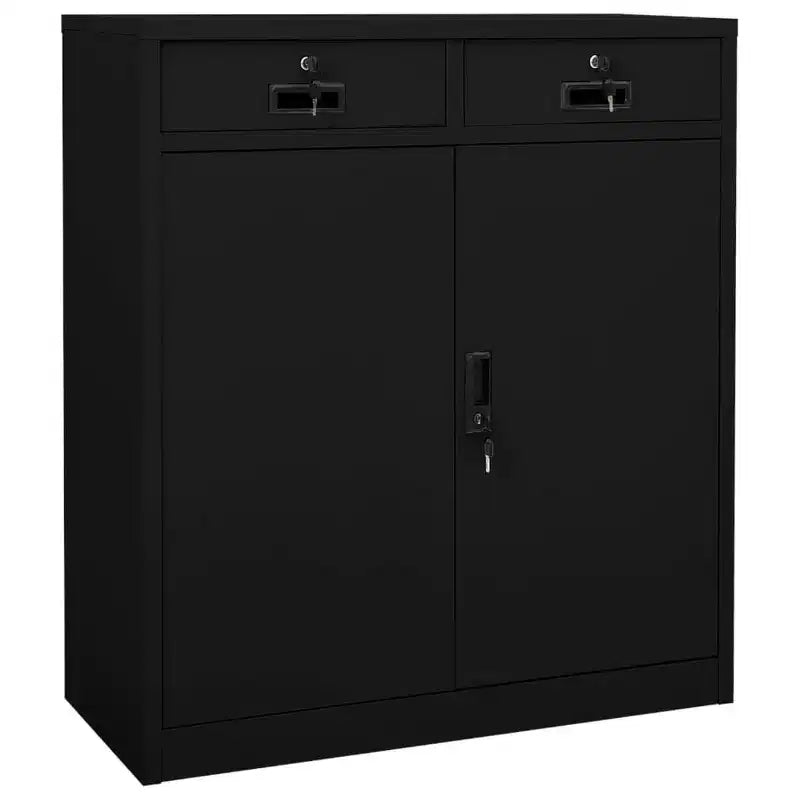 vidaXL Classeur Armoire de rangement en métal avec étagères pour la maison et le bureau Acier - Blanc sans jardinière