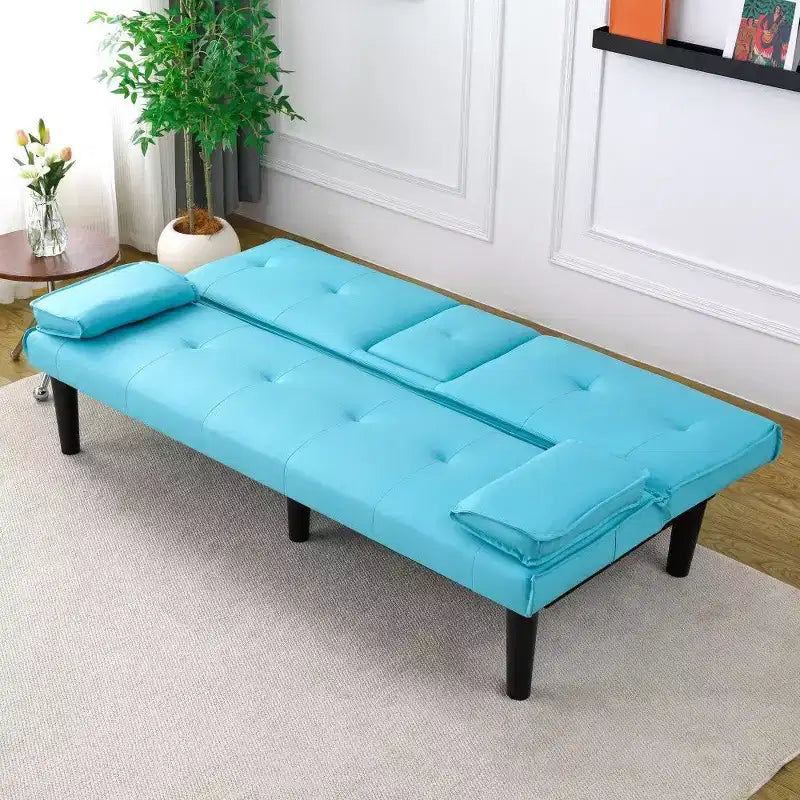 TUYOHW Canapé-lit pliant en PVC de 170 cm, Causeuse convertible avec porte-gobelet intégré pour petits espaces et appartements, capacité de charge de 227 kg