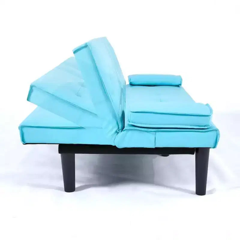 TUYOHW Canapé-lit pliant en PVC de 170 cm, Causeuse convertible avec porte-gobelet intégré pour petits espaces et appartements, capacité de charge de 227 kg