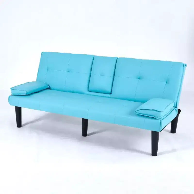 TUYOHW Canapé-lit pliant en PVC de 170 cm, Causeuse convertible avec porte-gobelet intégré pour petits espaces et appartements, capacité de charge de 227 kg