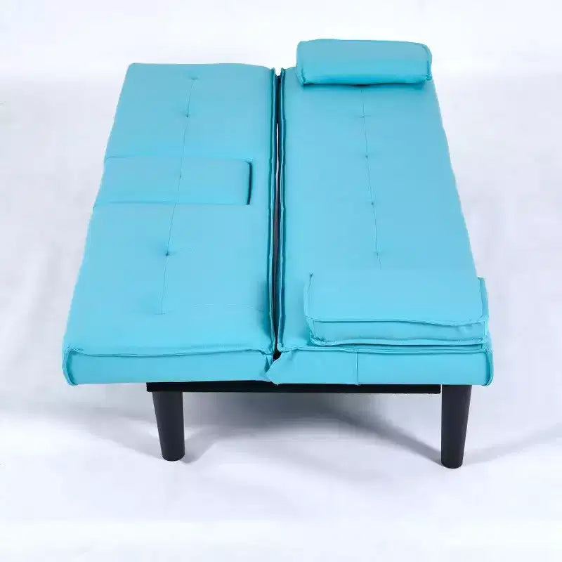 TUYOHW Canapé-lit pliant en PVC de 170 cm, Causeuse convertible avec porte-gobelet intégré pour petits espaces et appartements, capacité de charge de 227 kg