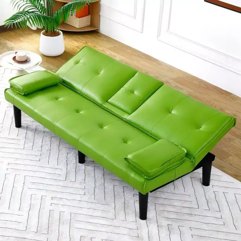 TUYOHW Canapé-lit pliant en PVC de 170 cm, Causeuse convertible avec porte-gobelet intégré pour petits espaces et appartements, capacité de charge de 227 kg