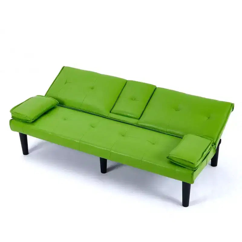 TUYOHW Canapé-lit pliant en PVC de 170 cm, Causeuse convertible avec porte-gobelet intégré pour petits espaces et appartements, capacité de charge de 227 kg