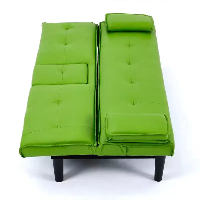TUYOHW Canapé-lit pliant en PVC de 170 cm, Causeuse convertible avec porte-gobelet intégré pour petits espaces et appartements, capacité de charge de 227 kg