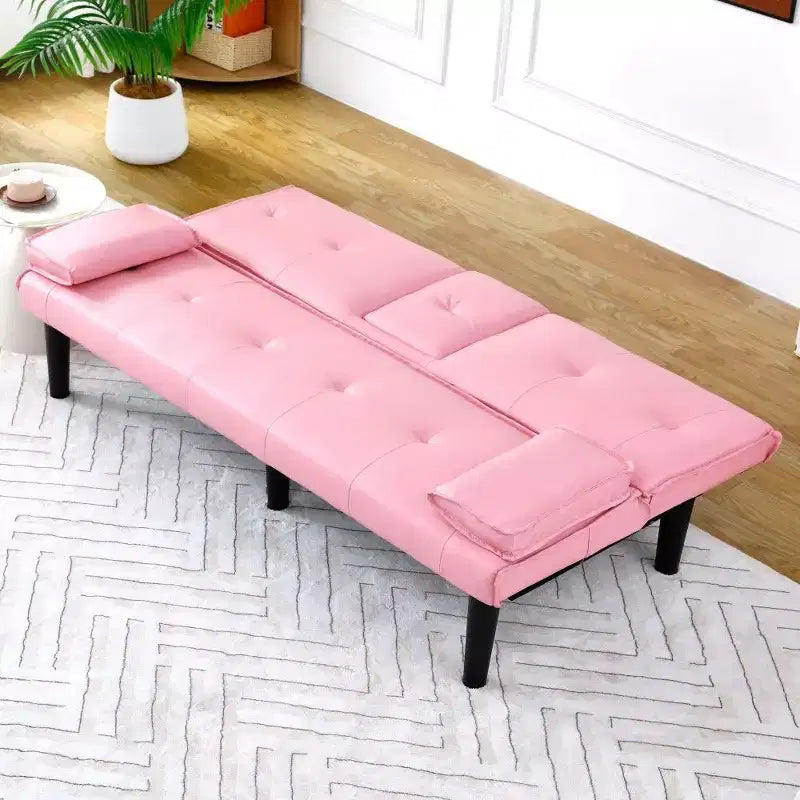 TUYOHW Canapé-lit pliant en PVC de 170 cm, Causeuse convertible avec porte-gobelet intégré pour petits espaces et appartements, capacité de charge de 227 kg