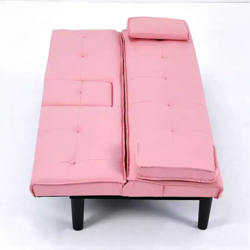 TUYOHW Canapé-lit pliant en PVC de 170 cm, Causeuse convertible avec porte-gobelet intégré pour petits espaces et appartements, capacité de charge de 227 kg