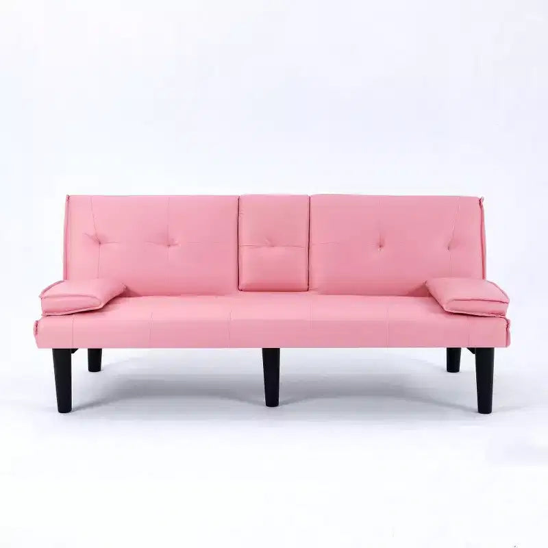 TUYOHW Canapé-lit pliant en PVC de 170 cm, Causeuse convertible avec porte-gobelet intégré pour petits espaces et appartements, capacité de charge de 227 kg