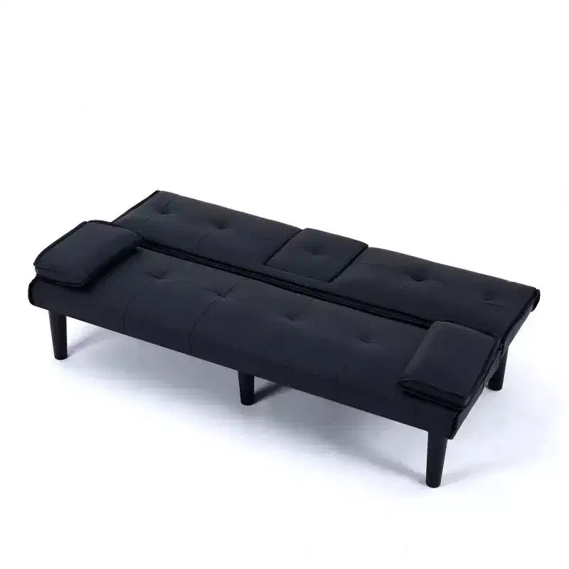 TUYOHW Canapé-lit pliant en PVC de 170 cm, Causeuse convertible avec porte-gobelet intégré pour petits espaces et appartements, capacité de charge de 227 kg