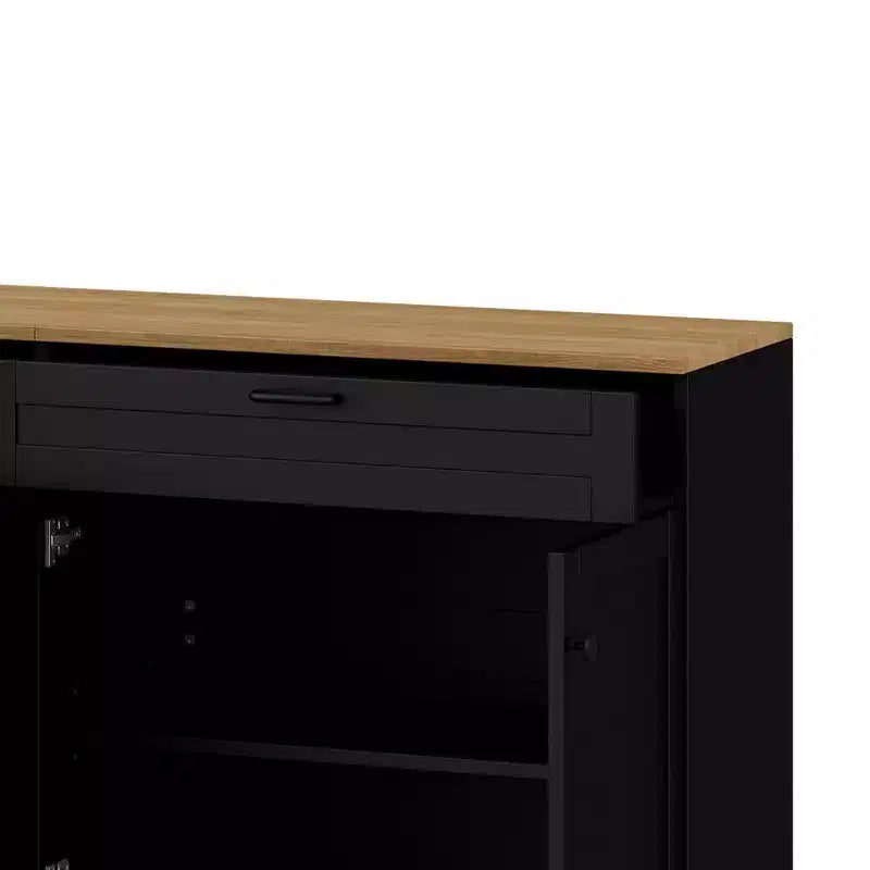Ensemble de 3 meubles TV en bois avec étagère pour téléviseur de 70 pouces, meuble de rangement TV avec étagères réglables, table console média de style Mid-Century, gris