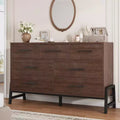 7 Dresser for Bedroom, Freestanding 52 in Wide Drawer Dresser with Storage, Wooden Closet Storage Chest