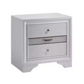 Royal Hampton Solid Wood Night Stand With Jewelry Drawers, White