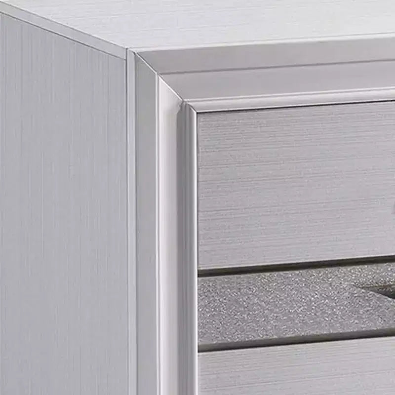 Table de chevet Royal Hampton en bois massif avec tiroirs à bijoux, blanc