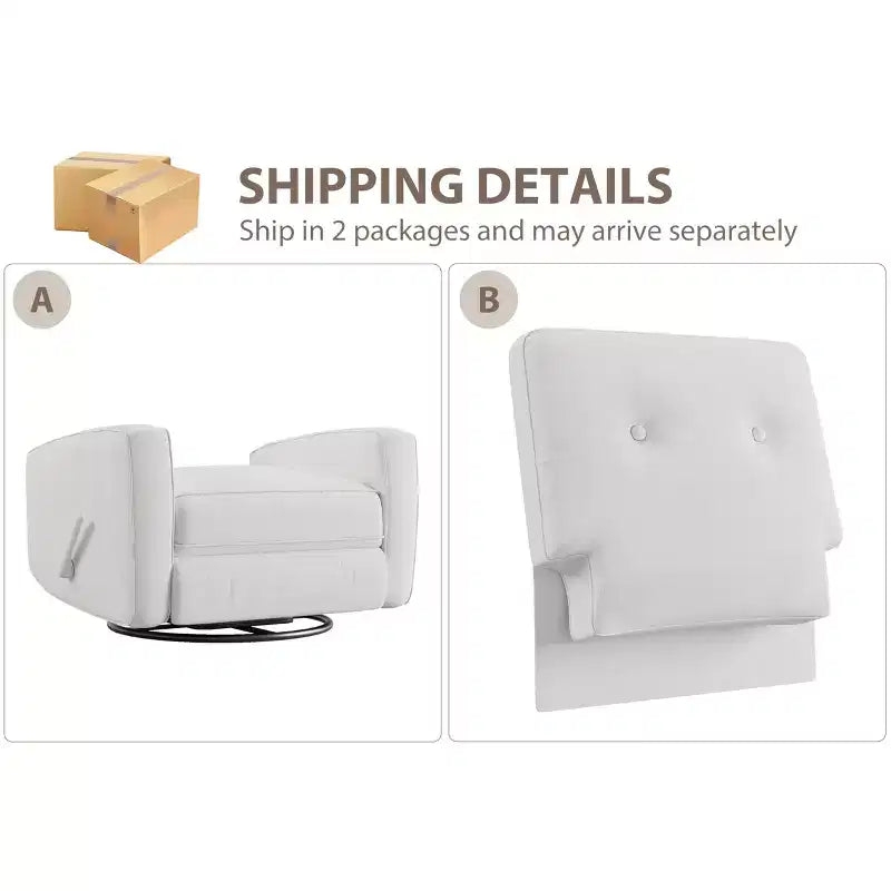 Fauteuils inclinables, fauteuils inclinables pivotants, fauteuils inclinables à bascule pour chambre de bébé pour adultes, fauteuils à bascule pivotants à 360° pour salon, chambre à coucher, bureau
