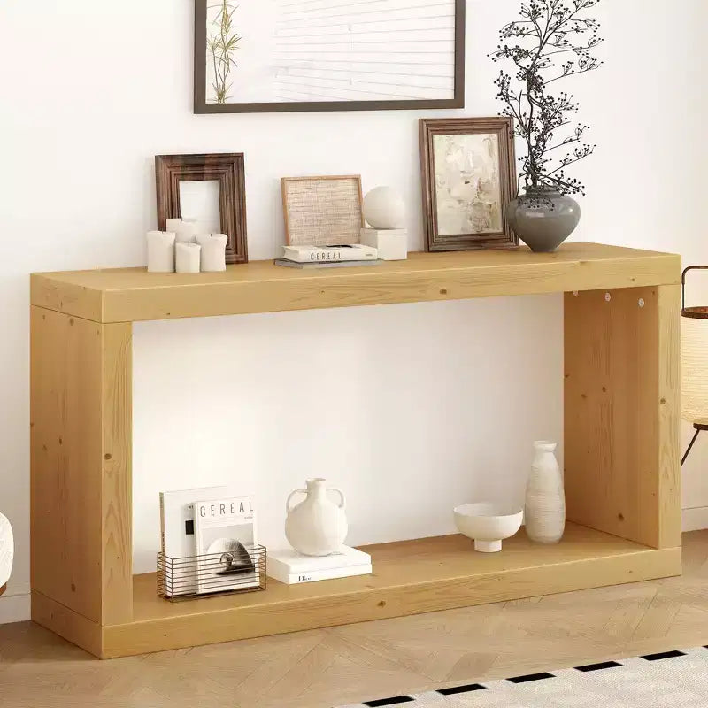 Table console d'entrée de 150 cm, Table de canapé étroite longue à 2 niveaux, Table console d'entrée moderne, Table derrière le canapé pour salon, couloir, entrée