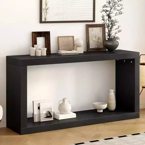 59 Entryway Console Table, 2 Tier Narrow Long Sofa Table, Modern Entryway Console Table, Behind Couch Table for Living Room Hallway Entrance