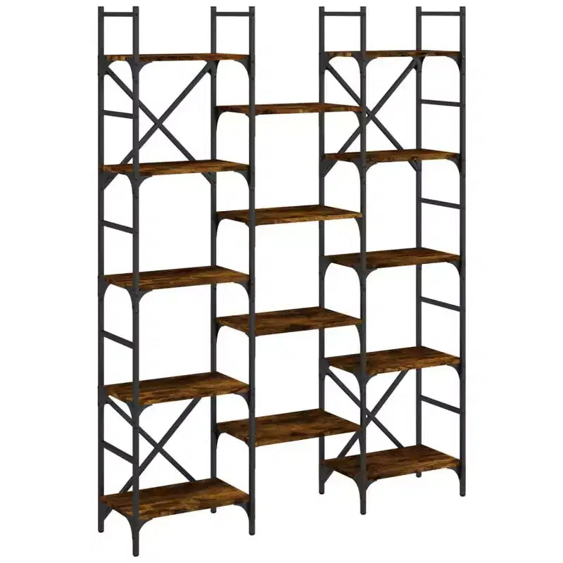 vidaXL Bookshelf Smoked oak Engineered wood Large Bookshelf