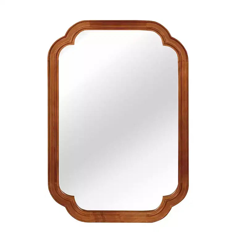 Miroir décoratif Whisen 20x30 à coins arrondis, cadre en bois massif, entrée