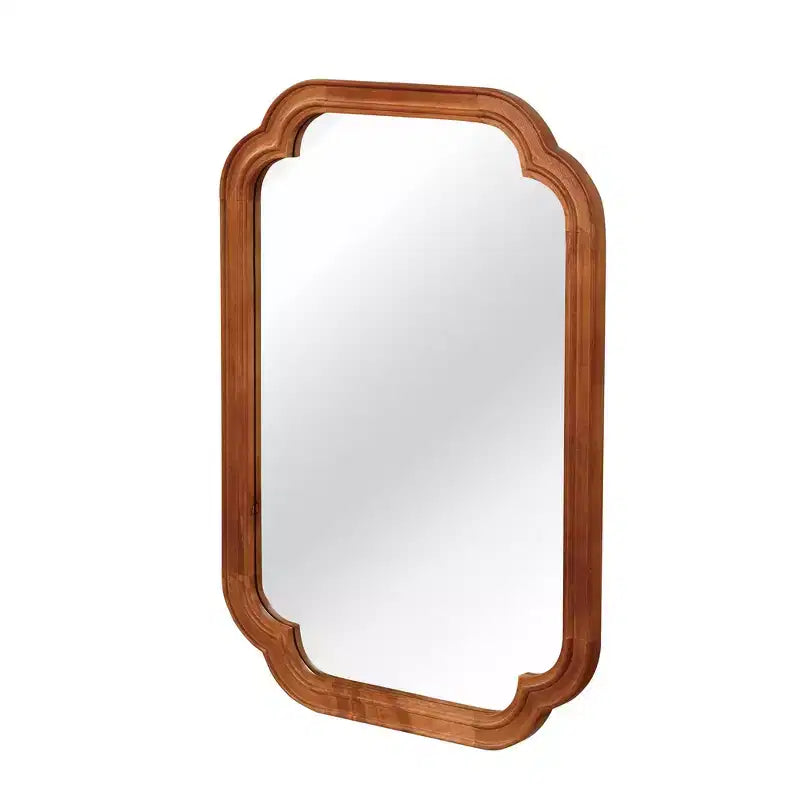 Miroir décoratif Whisen 20x30 à coins arrondis, cadre en bois massif, entrée