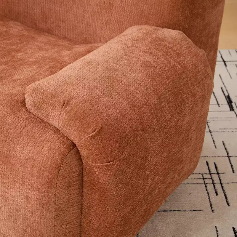 TUYOHW Fauteuil d'appoint surdimensionné sans accoudoirs de 42 po de large, fauteuil en chenille rembourré avec siège profond, canapé de salon pour salon, appartement, chambre à coucher