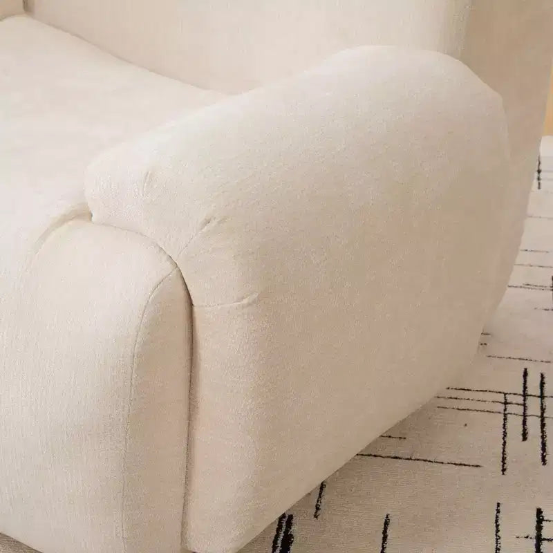 TUYOHW Fauteuil d'appoint surdimensionné sans accoudoirs de 42 po de large, fauteuil en chenille rembourré avec siège profond, canapé de salon pour salon, appartement, chambre à coucher